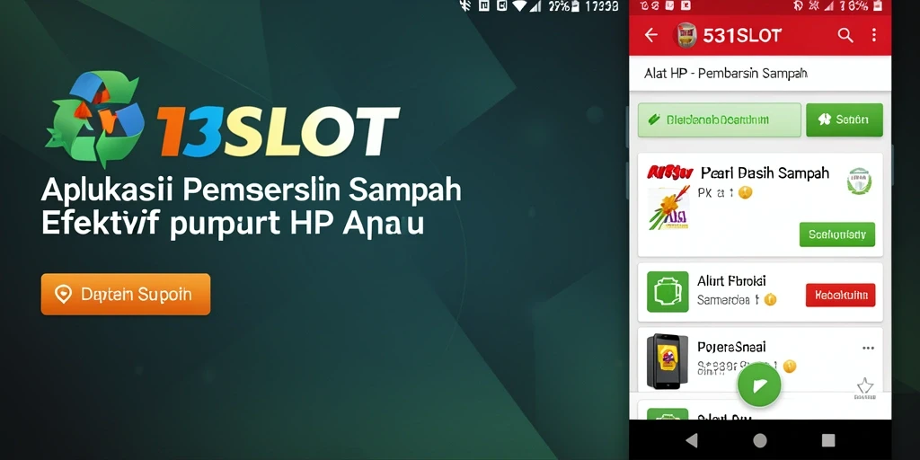 Tampilan antarmuka utama 531SLOT untuk pembersihan sampah.