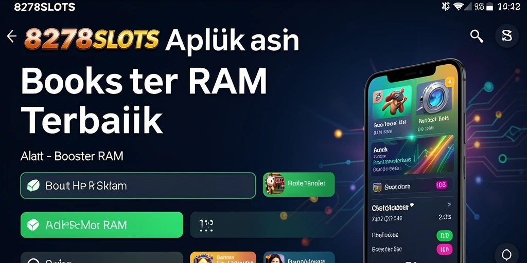 Tampilan antarmuka aplikasi 8278SLOTS untuk pembersihan RAM.