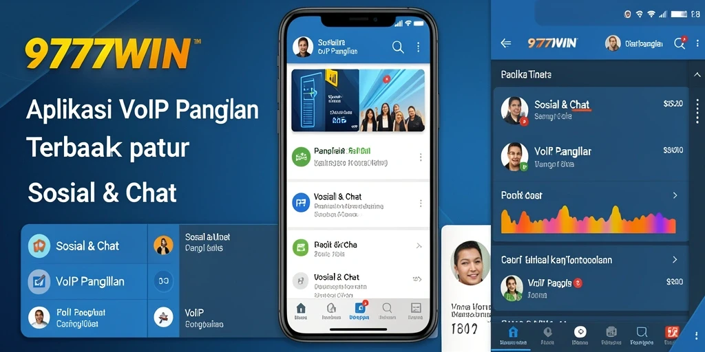 Antarmuka aplikasi 9777WIN untuk panggilan VoIP yang intuitif.
