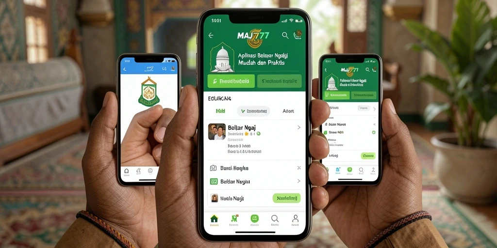 Tampilan antarmuka MAJ777 yang menarik untuk belajar ngaji.