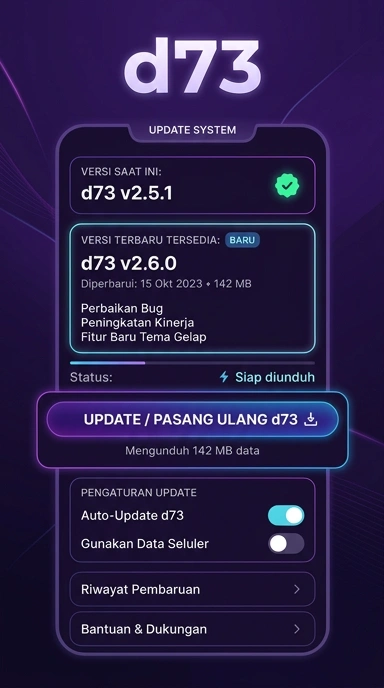 Riwayat Versi d73 untuk Pengguna Android